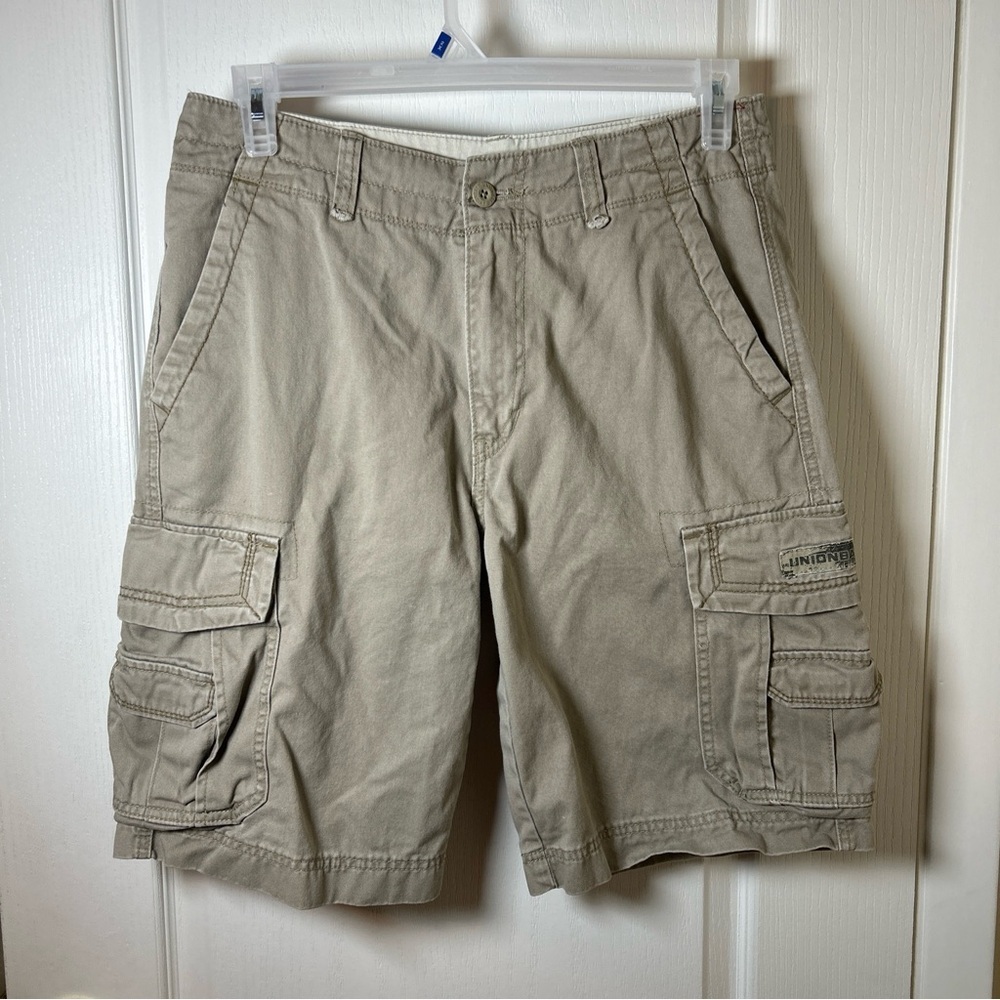 Union Bay Cargo Shorts Mens 32 Khaki Skater EUC